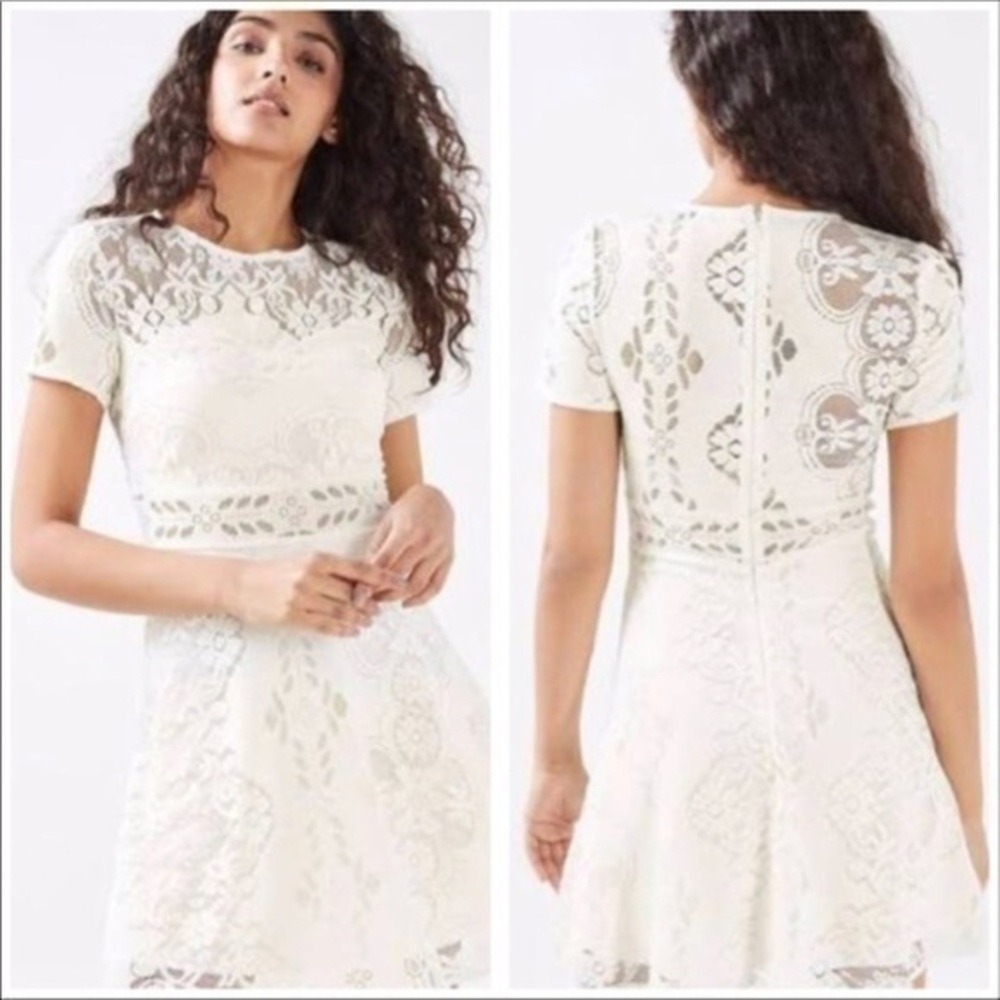 Topshop Ivory Lace Dress NWT